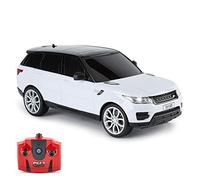 CMJ RC Cars ™ Range Rover Sport con Licencia Oficial Iluminación de Trabajo de Coche a Distancia a 1:18 y 2,4 GHz, Color Blanco