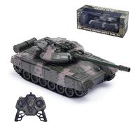 Tanque teledirigido a Escala 1:20 - 2,4 GHz Juguete Militar teledirigido con Sonidos y Luces realistas para niños y Adultos