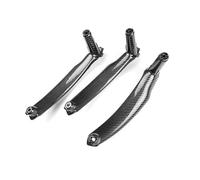 CMJAHU 3 piezas de cubierta de tirador de manija de puerta interior de coche con textura de carbono for BMW X5, X6, E70, E71, 2008, 2009, 2010, 2011, 2012 y 2013.(Left hand driving)