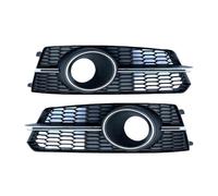 CMJAHU Ajuste for A-u-d-i A6 C7 estándar 2016 2017 2018 ABS cromo malla de panal cubierta de parrilla luz antiniebla del parachoques delantero cubierta de parrilla con ACC(Dark Grey)