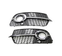 CMJAHU Ajuste for A-u-d-i SQ5 Q5 s-line 2013-2017, luz antiniebla del parachoques delantero, cubierta de parrilla 8R0807681S 8R0807682N, un par(1 set silver)