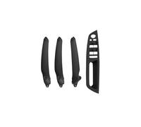 CMJAHU Ajuste for BMW E70 E71 E72 X5 X6 LHD RHD 4 piezas manija interior de la puerta del coche panel interior tirador moldura cubierta manija conjunto reposabrazos reemplazo(Model A RHD Black)