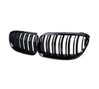CMJAHU Ajuste for BMW E92 E93 Serie 3 328I 335I Coupe 2006-2013 parrillas de carreras estilo coche rejilla frontal de doble listón negro brillante(2010-2013)
