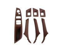 CMJAHU Ajuste for BMW Serie 5 F10 F11 520d 525d 530d 535i Panel interior tirador cubierta fibra de carbono LHD manija interior de puerta de coche(LHD Red)