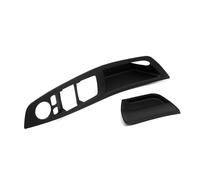CMJAHU Ajuste for BMW Serie 5 F10 F18 2011-2014 2015 2016 2017 Interior del coche Textura de fibra de carbono Tirador de puerta Cubierta protectora Embellecedor 1 pieza(Black Driver LHD)