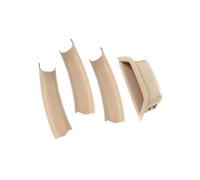 CMJAHU Ajuste for BMW X3 X4 F25 F26 2010 2011 2012 2013 2014 2015 2016 Panel de manija de puerta interior de coche cubierta de tirador embellecedor color beige/negro 4 piezas(Beige set)