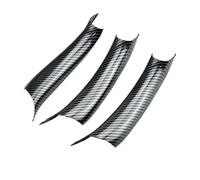 CMJAHU Ajuste for BMW X5 F15 X6 F16 2014-2018, interior de coche, textura de fibra de carbono negra, tirador de puerta, cubierta protectora, moldura LHD/RHD, 3 piezas(Carbon LHD 3 Pcs)
