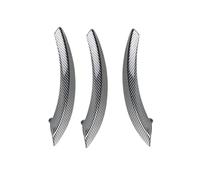 CMJAHU Ajuste for BMW X5 X6 E70 E71 E72 2008 2009 2010 2011-2013 ABS textura de carbono manija del panel interior de la puerta del coche tirador pasamanos cubierta embellecedora(3pcs R-handle cover)