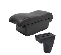CMJAHU Ajuste for Datsun GO Armrest Box Plus Consola central universal Actualización Caja de almacenamiento de doble capa Forma curva con accesorios USB for automóvil(A1 Black red NO USB)