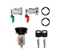 CMJAHU Ajuste for Ford E150 E250 1997-2020 cerradura de encendido 703369 597638 Kit de cerradura de cilindro de cerraduras de puerta de coche de repuesto LC6177 DL5886