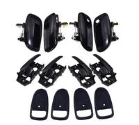 CMJAHU Ajuste for Hyundai Elantra 2.0L 2001 2002 2003 2004 2005 2006 Interior Exterior Manija de puerta Bisel Moldura Delantera Trasera Izquierda Derecha 12 piezas