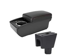 CMJAHU Ajuste for Proton SAGA FLX/FL/BLM 2008-2019 accesorio especial for reposabrazos de coche consola pesada actualización caja de almacenamiento de doble capa portavasos USB(B2 Black line 6 usb)