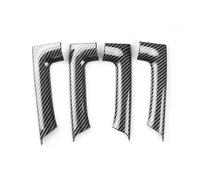 CMJAHU Ajuste for VW Golf 6 VI MK6 2010 2011 2012 2013 Textura de fibra de carbono 4 piezas Cubierta protectora for manija de reposabrazos de puerta interior de coche
