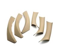 CMJAHU Compatible con BMW Serie 3 E90 E91 316 318 320 325 328i 2004 2005-2012, 6 piezas de cubierta de tirador de manija de puerta interior de coche, estilo carbono decorativo.(LHD beige)