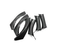 CMJAHU Compatible con BMW Serie 3 E90 E91 316 318 320 325 328i 2004 2005-2012, 6 piezas de cubierta de tirador de manija de puerta interior de coche, estilo carbono decorativo.(LHD carbon texture)