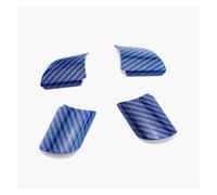 CMJAHU Compatible con Ford Focus 2 MK2 2005-2011, Accesorios for Coche, Botones del Volante, Panel de Cubierta, Pegatinas embellecedoras de Fibra de Carbono.(Carbon Fiber Blue)