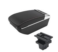 CMJAHU Compatible con reposabrazos S-k-o-d-a Octavia S-k-o-d-a Yeti Mk2 A5, caja de almacenamiento for consola central de coche, accesorios interiores de coche con USB y portavasos(A1 Black red 7 USB)