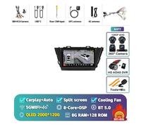 CMJAHU Compatible con Toyota Prius Plus V Alpha 2012-2017 DSP Autoradio GPS estéreo 2DIN Unidad Principal Android 15 Carplay Reproductor Multimedia de Radio de Coche(2K 8G-128G 360 DVR)