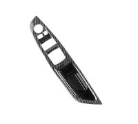 CMJAHU Cubierta protectora for tirador de puerta interior de coche, con textura de fibra de carbono, compatible con BMW Serie 5 F10 F18 2011 2012-2014 2015 2016 2017.(Carbon Driver RHD)
