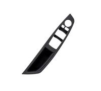 CMJAHU Cubierta protectora for tirador de puerta interior de coche, con textura de fibra de carbono, compatible con BMW Serie 5 F10 F18 2011 2012-2014 2015 2016 2017.(Black Driver LHD)