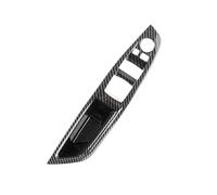CMJAHU Cubierta protectora for tirador de puerta interior de coche, con textura de fibra de carbono, compatible con BMW Serie 5 F10 F18 2011 2012-2014 2015 2016 2017.(Carbon Driver LHD)