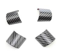 CMJAHU Embellecedor de Panel de Volante de Fibra de Carbono Cromado for Ford Mondeo 2004-2006, Accesorios de Estilo de Coche.