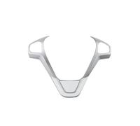 CMJAHU Embellecedor de Panel de Volante for Ford Fiesta MK7 2009-2017 Ecosport 2012-2017, Pegatinas Decorativas, Accesorios(2hole Matte Silver)