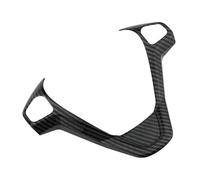 CMJAHU Embellecedor de Panel de Volante for Ford Fiesta MK7 2009-2017 Ecosport 2012-2017, Pegatinas Decorativas, Accesorios(2hole Carbon Black)