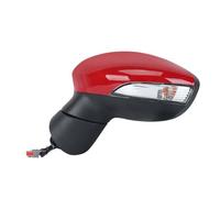 CMJAHU Espejo retrovisor eléctrico con lente calefactable roja for Ford Fiesta MK7 2013-2017, accesorios for coche, conjunto de espejo retrovisor lateral de 6 pines.(Left Side)