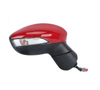 CMJAHU Espejo retrovisor eléctrico con lente calefactable roja for Ford Fiesta MK7 2013-2017, accesorios for coche, conjunto de espejo retrovisor lateral de 6 pines.(Right Side)