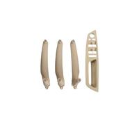 CMJAHU Juego de 4 manijas interiores for puerta de coche, panel interior, cubierta embellecedora, reposabrazos, compatible con BMW E70, E71, E72, X5, X6, serie LHD, RHD(Model A RHD Beige)