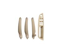 CMJAHU Juego de 4 manijas interiores for puerta de coche, panel interior, cubierta embellecedora, reposabrazos, compatible con BMW E70, E71, E72, X5, X6, serie LHD, RHD(Model B RHD Beige)