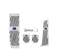 CMJAHU Pedales de acero inoxidable antideslizantes de goma for BMW Serie 3, Serie 5, X3 y X5 (2003-2024)(05-13 3series MT)