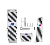 CMJAHU Pedales de acero inoxidable antideslizantes de goma for BMW Serie 3, Serie 5, X3 y X5 (2003-2024)(05-13 3series AT)