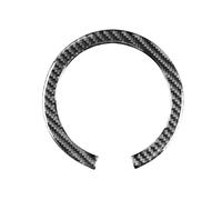 CMJAHU Tira Decorativa for el Interior del Coche, Pegatina for el Panel del Volante, Marco y embellecedor Circular, Compatible con Mini Cooper R55, R56, R60 y R61.(Balck Carbon Fiber)