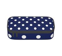 CMJSGG A Lunares Azul Marino, Estuche para lápices, Estuche para lápices Estuche para lápices de Gran Capacidad Estuche para cosméticos