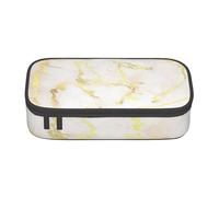 CMJSGG Agregue Su Texto Mármol Dorado En Blanco Moderno Elegante, Estuche para lápices, Estuche para lápices Estuche para lápices de Gran Capacidad Estuche para cosméticos