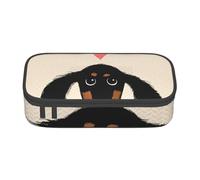 CMJSGG Amor de Cachorro de Perro Salchicha, Estuche para lápices, Estuche para lápices Estuche para lápices de Gran Capacidad Estuche para cosméticos