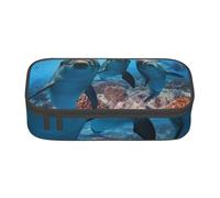 CMJSGG Animal del océano Divertido delfín Impreso, Estuche para lápices, Estuche para lápices Estuche para lápices de Gran Capacidad Estuche para cosméticos