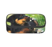 CMJSGG Animales Animales Lindo Perro Cachorro Rottweiler, Estuche para lápices, Estuche para lápices Estuche para lápices de Gran Capacidad Estuche para cosméticos