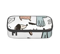 CMJSGG Animales Lindos Perros Cachorro, Estuche para lápices, Estuche para lápices Estuche para lápices de Gran Capacidad Estuche para cosméticos