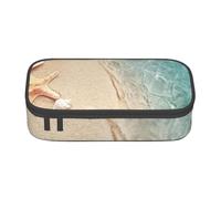 CMJSGG Arena De Mar con Estrella De Mar, Estuche para lápices, Estuche para lápices Estuche para lápices de Gran Capacidad Estuche para cosméticos