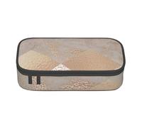 CMJSGG Argyle de mármol de Oro Rosa cobrizo y Rubor, Estuche para lápices, Estuche para lápices Estuche para lápices de Gran Capacidad Estuche para cosméticos