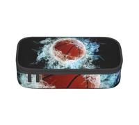 CMJSGG Baloncesto Abstracto, Estuche para lápices, Estuche para lápices Estuche para lápices de Gran Capacidad Estuche para cosméticos