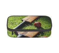 CMJSGG Bate y Pelota de críquet, Estuche para lápices, Estuche para lápices Estuche para lápices de Gran Capacidad Estuche para cosméticos