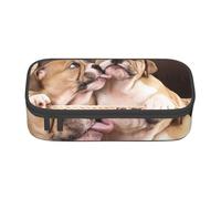 CMJSGG Besar Cachorros de Bulldog inglés, Estuche para lápices, Estuche para lápices Estuche para lápices de Gran Capacidad Estuche para cosméticos