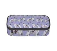 CMJSGG Borzoi y Huellas de Patas, Estuche para lápices, Estuche para lápices Estuche para lápices de Gran Capacidad Estuche para cosméticos