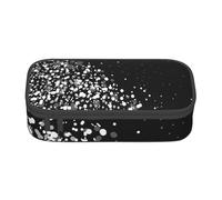 CMJSGG Brillo Blanco Negro Impreso, Estuche para lápices, Estuche para lápices Estuche para lápices de Gran Capacidad Estuche para cosméticos