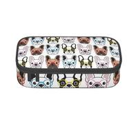 CMJSGG Bulldog Francés con Gafas, Estuche para lápices, Estuche para lápices Estuche para lápices de Gran Capacidad Estuche para cosméticos