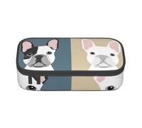 CMJSGG Bulldog Francés Impreso, Estuche para lápices, Estuche para lápices Estuche para lápices de Gran Capacidad Estuche para cosméticos